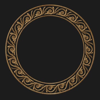 Round classical carved gold frames photo