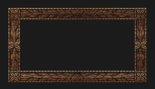 Classic wooden frame in the Baroque style photo