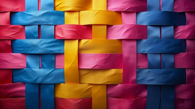 AI generated The Patchwork fabric. Multicolor Fabric Backgrounds with Artistic Flair photo