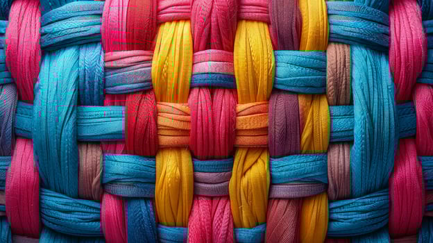 AI generated The Patchwork fabric. Multicolor Fabric Backgrounds with Artistic Flair photo