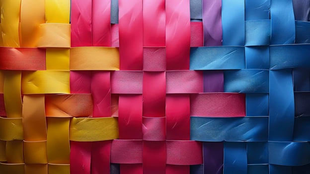 AI generated The Patchwork fabric. Multicolor Fabric Backgrounds with Artistic Flair photo