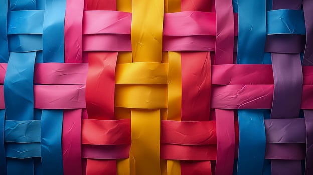 AI generated The Patchwork fabric. Multicolor Fabric Backgrounds with Artistic Flair photo