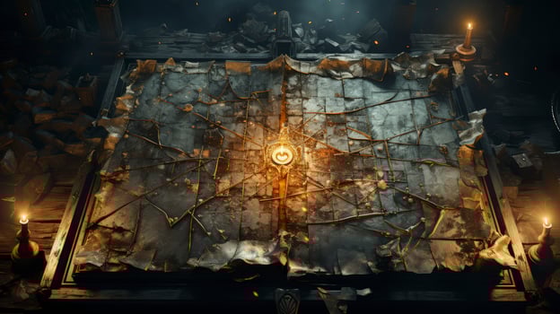 AI generated World book day, fantasy and leisure concept. 3D style illustration of a very old magic book with a fantasy story inside. photo