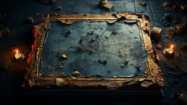 AI generated World book day, fantasy and leisure concept. 3D style illustration of a very old magic book with a fantasy story inside. photo
