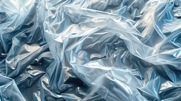 AI generated Crumpled plastic wrap abstract Background Screen Plastic Wrap background soft detail. photo