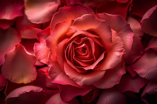 AI generated Photo Symbol of love a romantic arrangement of pink rose petals