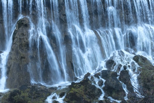 Nuorilang waterfall, Jiuzhaigou National Park, Sichuan Province, China, Unesco World Heritage Site photo