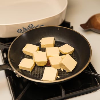 ready to melt some butter to saute miscellaneous vegetables in photo