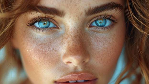AI generated Anonymous portrait of young beautiful girl photo