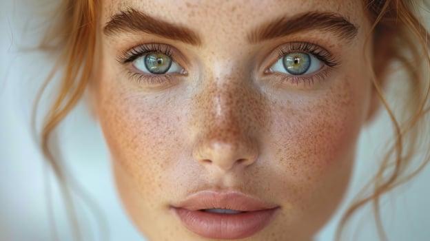 AI generated Anonymous portrait of young beautiful girl photo