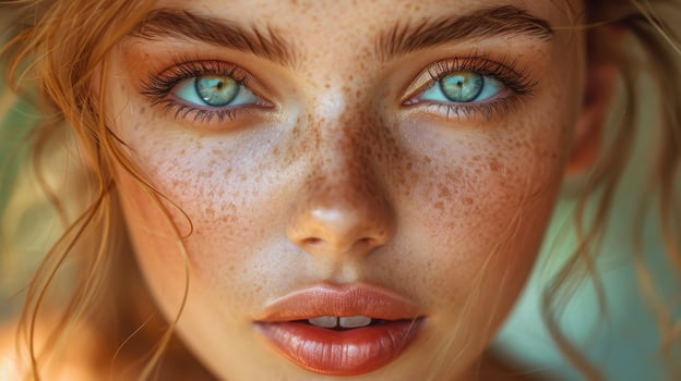AI generated Anonymous portrait of young beautiful girl photo