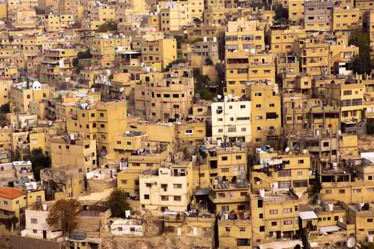 Aerial view of Amman city the capital of Jordan. City scape of Amman. photo