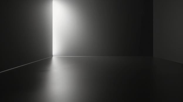 AI generated Studio room gradient background. Abstract black white gradient background. photo