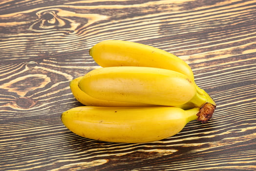 Ripe sweet tasty mini banana photo