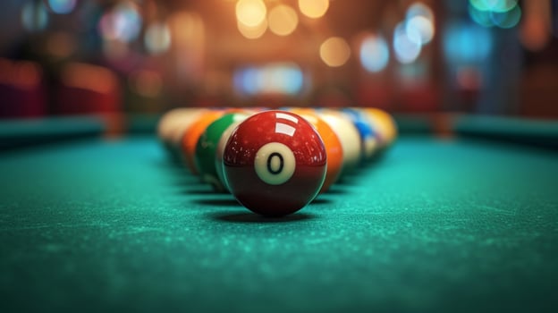 AI generated Beautiful background for Billiards advertising photo