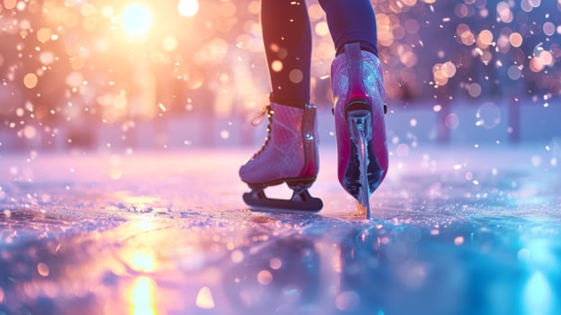 AI generated Beautiful background for skating advertising photo