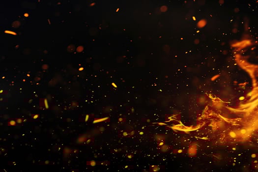 AI generated Fiery essence dance photo