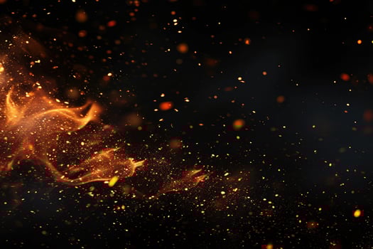 AI generated Fiery dance of night photo