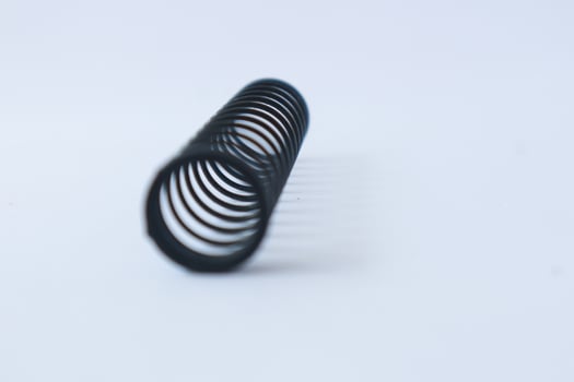 Metal steel spring spare parts for industry. photo