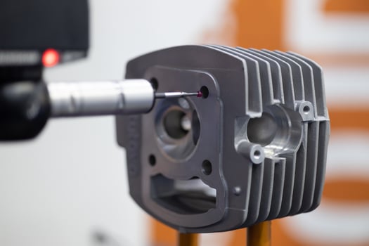 Automatic high precision measurement technology robot arms. Robotic accuracy measuring tool. photo