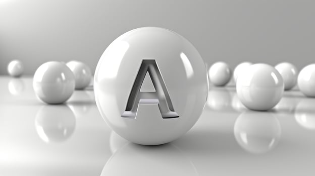 AI generated Capital letter a isolated on a plain white background for design and education purposes photo