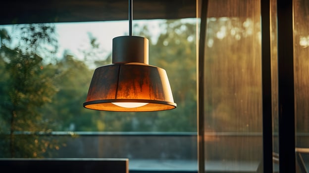 AI generated Cozy lamp photo