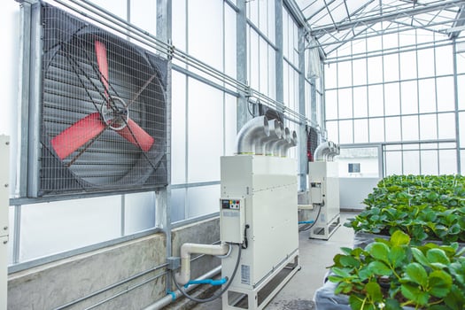 indoor greenhouse agriculture farm air ventilator cooling wind flow pipe tube temperature humidity control system for planting photo
