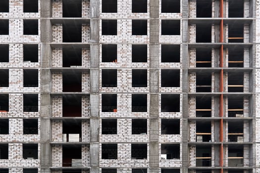 background - a wall of a building under construction photo