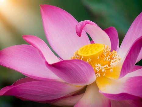 Close up pink lotus flower. photo