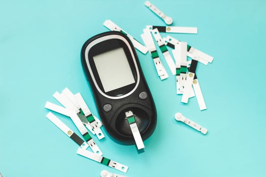 A gadget for measuring blood sugar for diabetics. photo