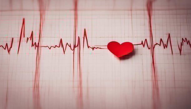 AI generated heartbeat of a heart attack photo