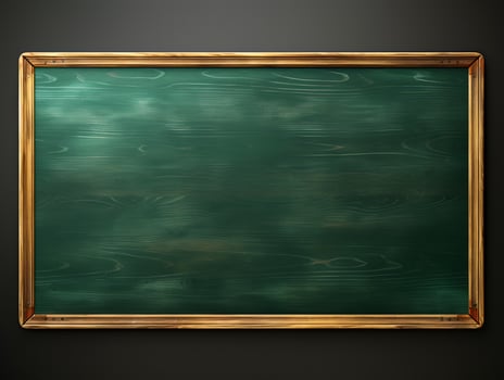 AI generated Empty wooden chalkboard on the wall Education concept with copy space photo