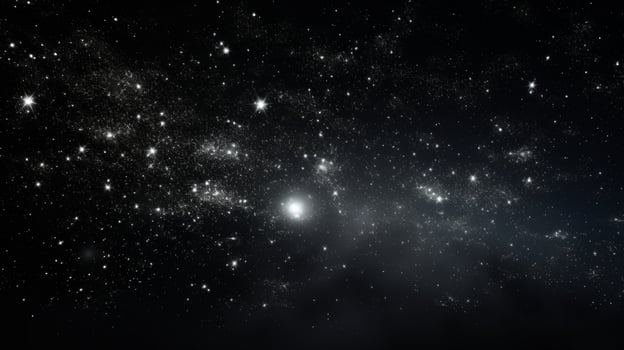 AI generated A minimalistic view of a distant star cluster, twinkling like diamonds in the cosmic void. photo