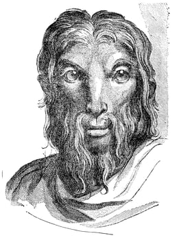 Goat, vintage engraving. photo