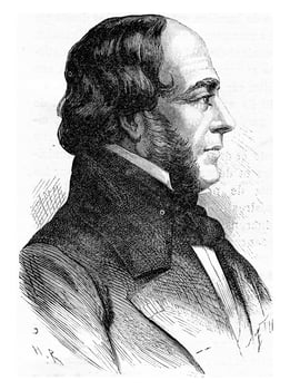 Claude Bernard, vintage engraving. photo