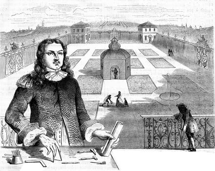 Master Robert Davesne, vintage engraving. photo