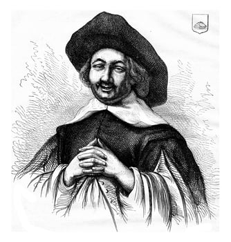 Robert Vinot, master chef, vintage engraving. photo