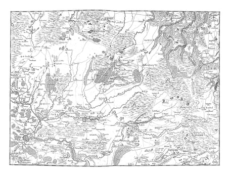 Map of the province of Antwerp, vintage illustration. photo