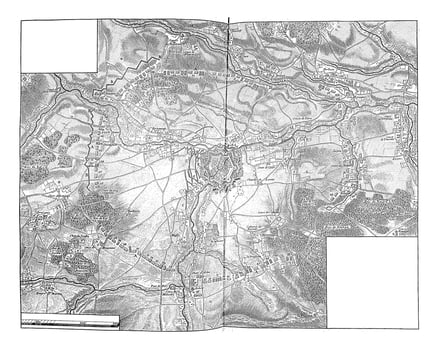 Siege of Ath, vintage illustration. photo