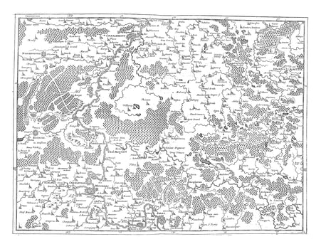 Map of Northern France, vintage illustration. photo