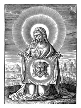 H. Veronica, Abraham van Merlen, after Wierix, 1600 - 1660 photo
