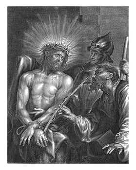Christ shown to the people Ecce Homo, Cornelis Galle II, 1670 - 1735 photo