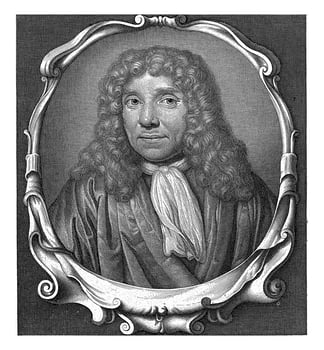 Portrait of Antonie van Leeuwenhoek, Abraham de Blois, after Jan Verkolje I, 1679 - 1717 photo