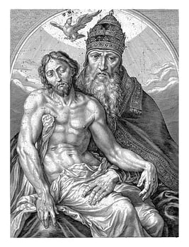 Holy Trinity, Jacob Matham, after Maarten van Heemskerck, 1602 photo
