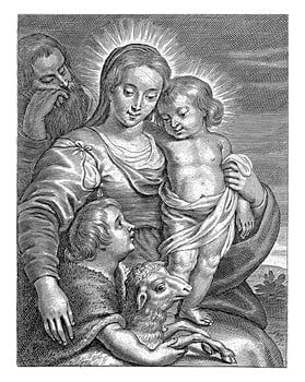 Holy Family with John the Baptist and Lamb photo