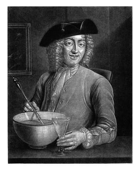 Man with a Glass and a Bowl photo