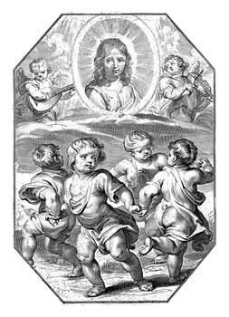 Christ and Dancing Children photo