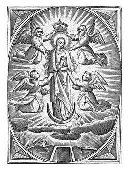 Mary on the Crescent Moon, Joannes Galle, c. 1626 - c. 1676 photo