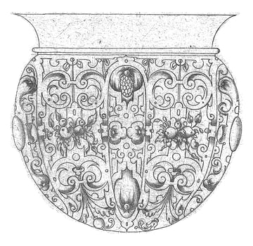 Bowl with two bunches of fruits photo