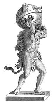 Hercules carries the celestial globe on his shoulders photo